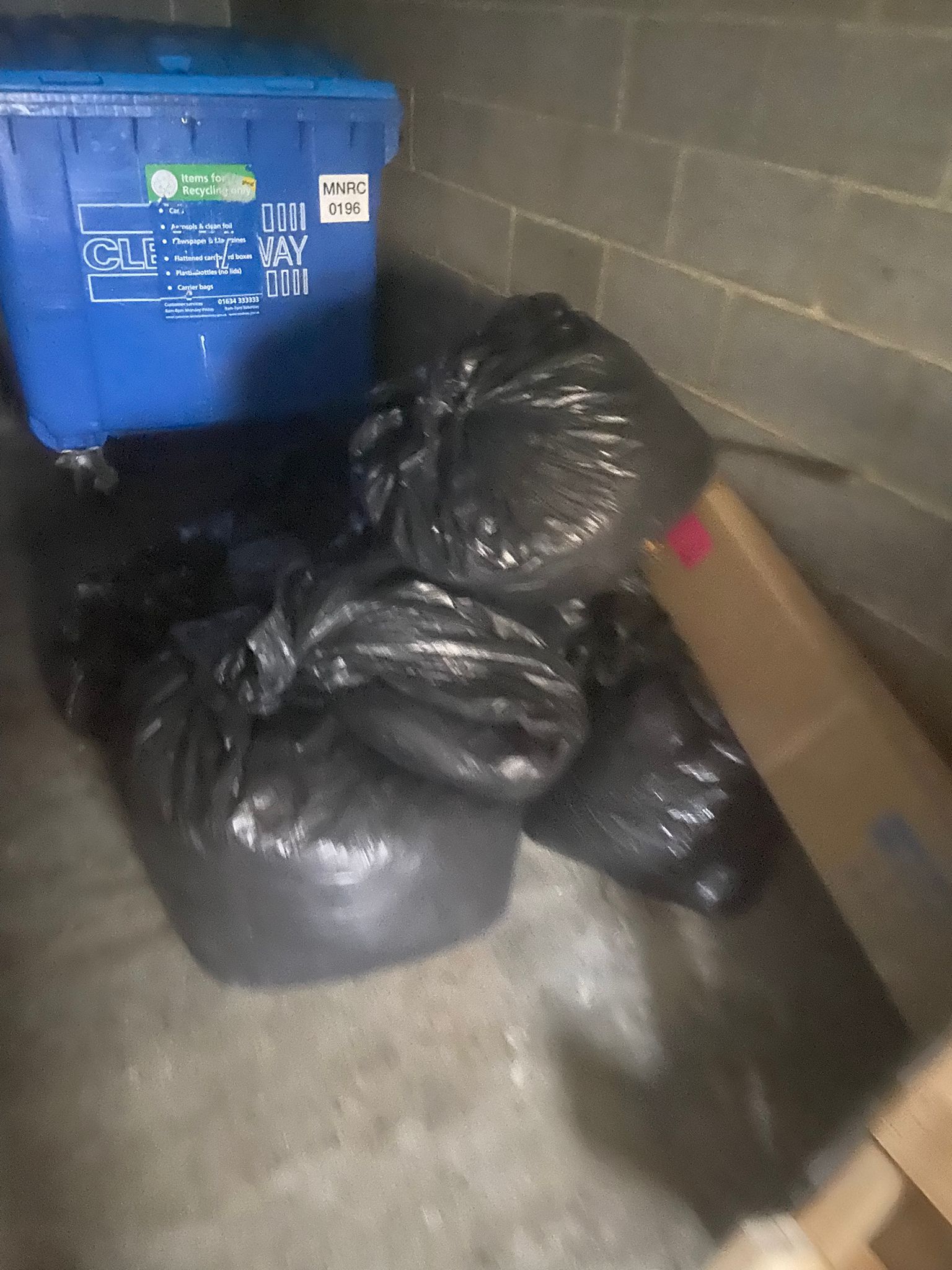 Bagged household waste ready for collection by Medway Rubbish Removal